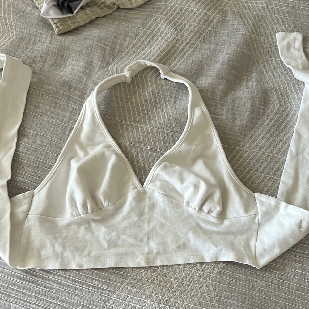 crop tie back top